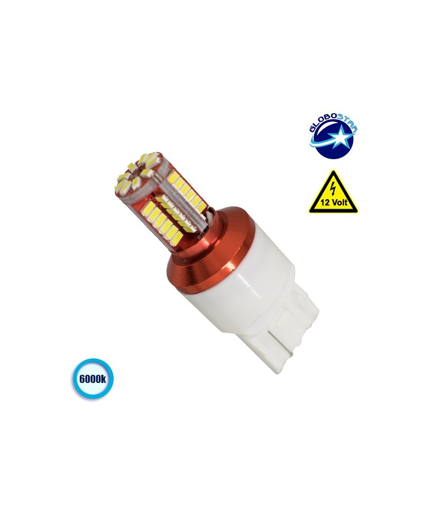 Λαμπτήρας LED T20 7440 με 57 SMD Can Bus 3014 Ψυχρό Λευκό GloboStar 88922